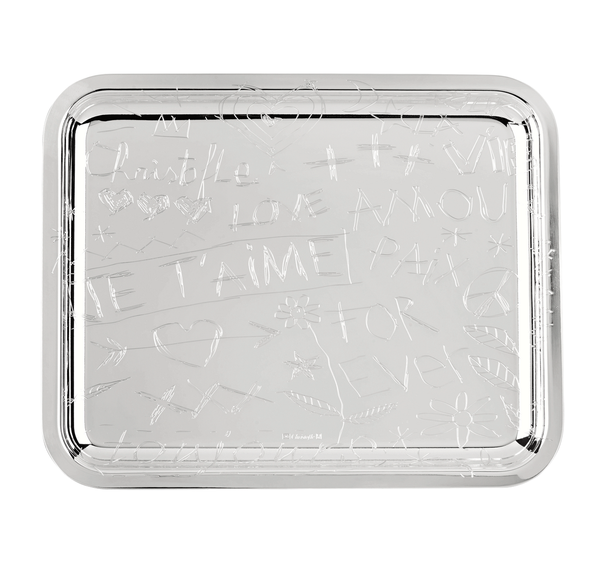 Christofle Silver-Plated Rectangular Tray - 8 X 6 in