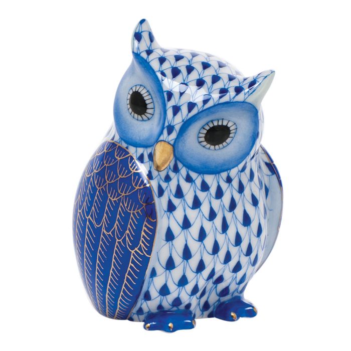 Herend Mother Owl Sapphire