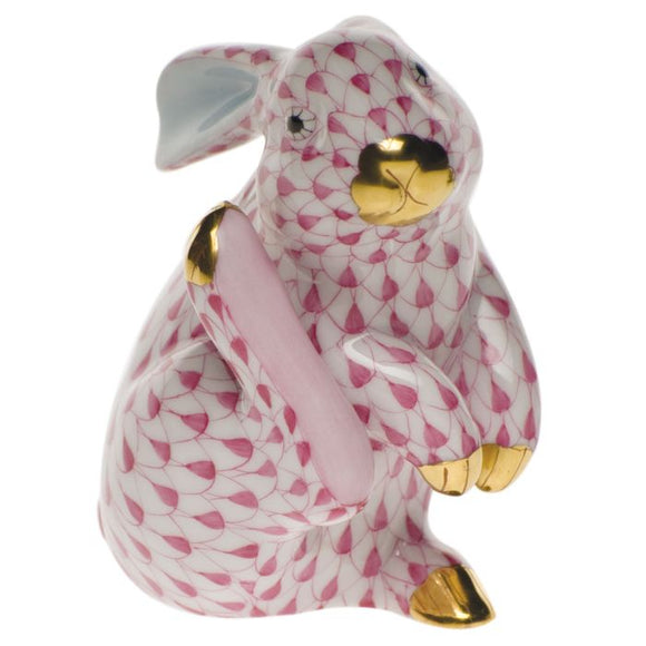 Herend Scratching Bunny - Raspberry