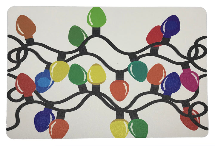 Nicolette Mayer Xmas Tangle Primaries Pebble Oval Placemat