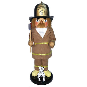 14" Fireman and Dalmatian Nutcracker