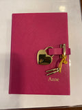 Embossed Heart Lock Diary- Assorted Colors