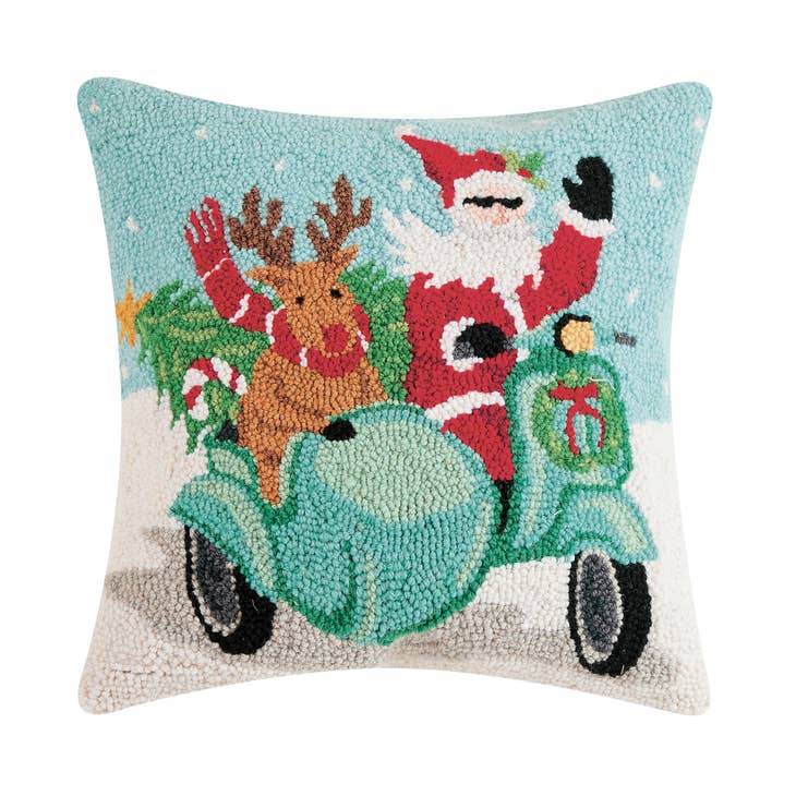 Santa Reindeer & Sidecar Hook Pillow