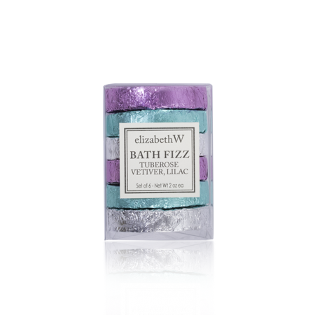 Bath Fizz - Set of 6 - Tuberose, Vetiver, Lilac