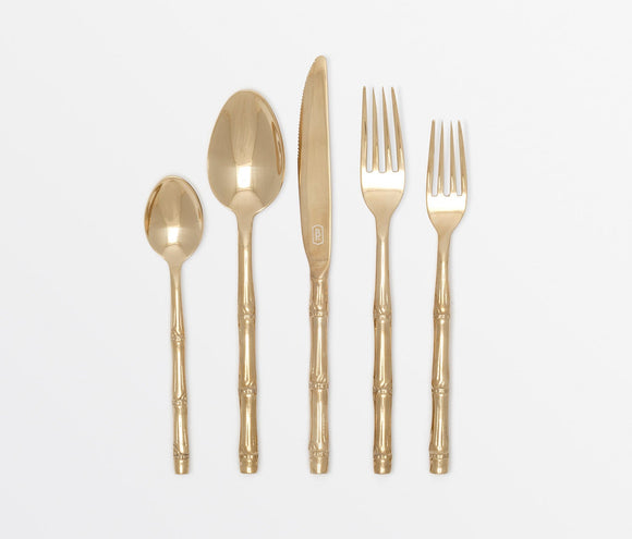 Blue Pheasant Liliana Polished Gold Flatware Collection