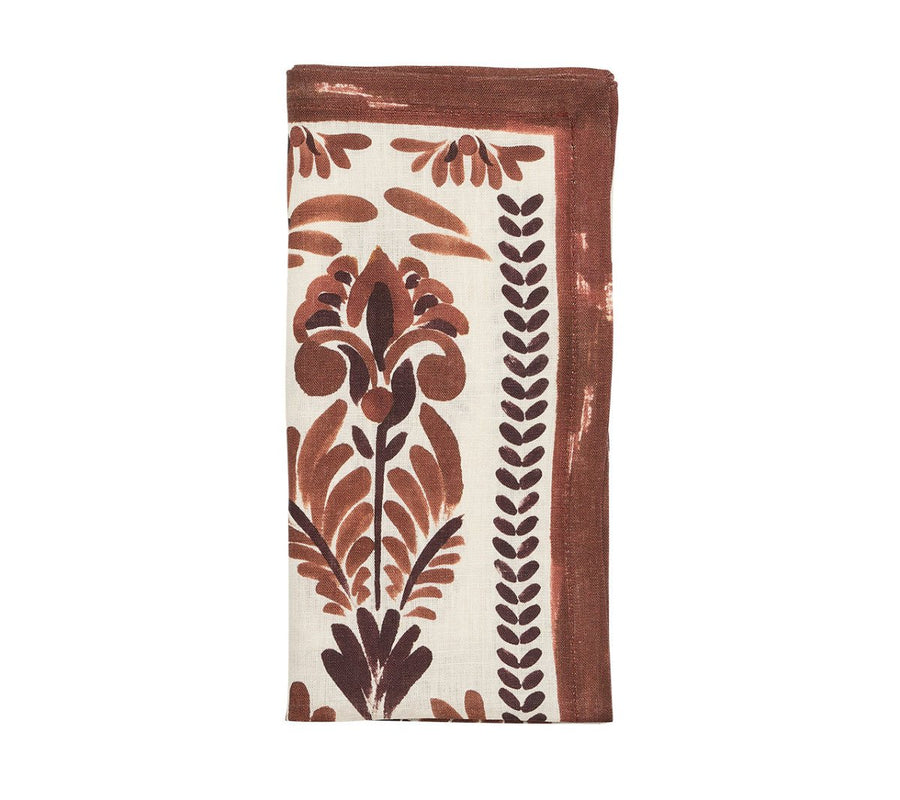 Kim Seybert Botanica Napkin in Ivory & Brown