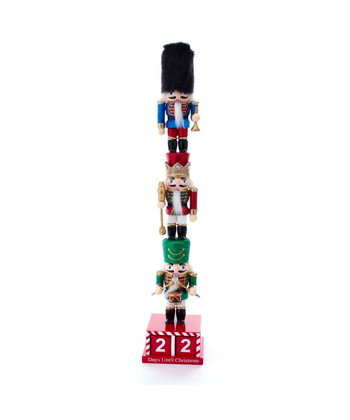 16" Stacked Mini Nutcrackers with Calendar