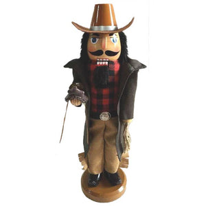 14" Leather Duster Cowboy Nutcracker