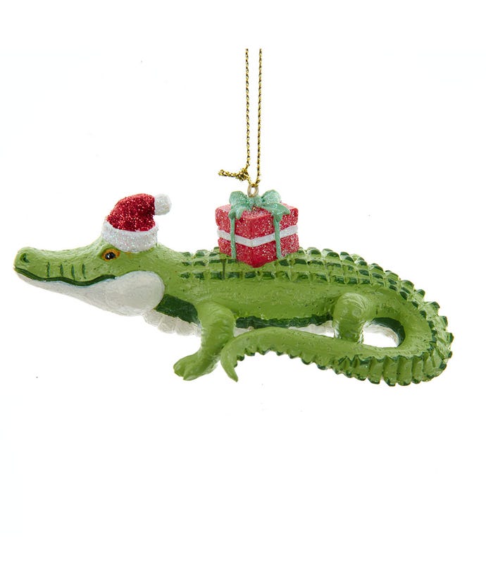 Under The Sea Crocodile w/ Gift Box Ornament