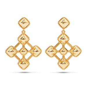 Blandine Geometric Earrings in Gold