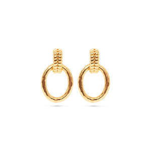 Cleopatra Regal Link Earrings, Gold