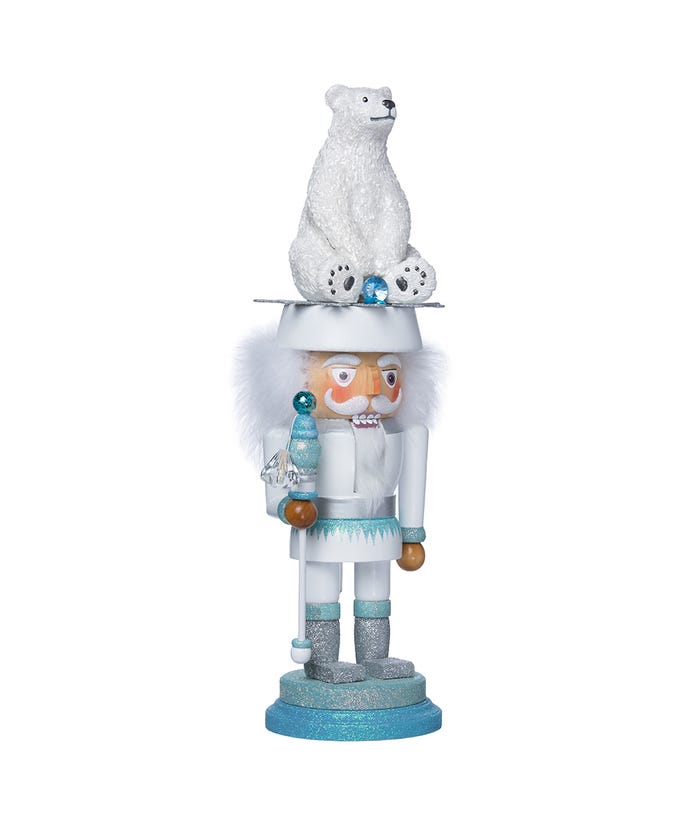 17" Hollywood Nutcrackers Polar Bear Hat Nutcracker