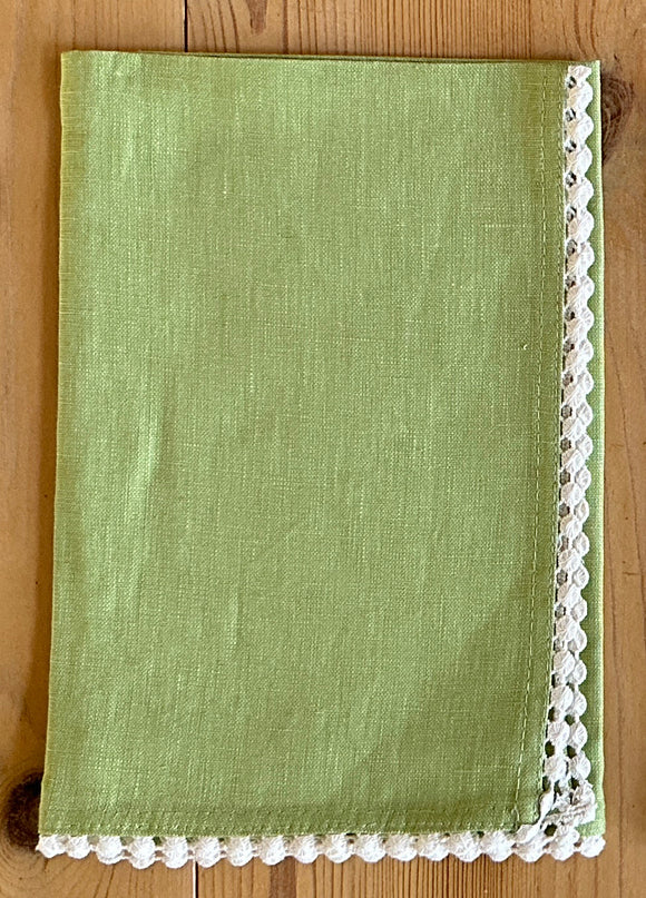 Linen Napkin Crochet, Set of 4