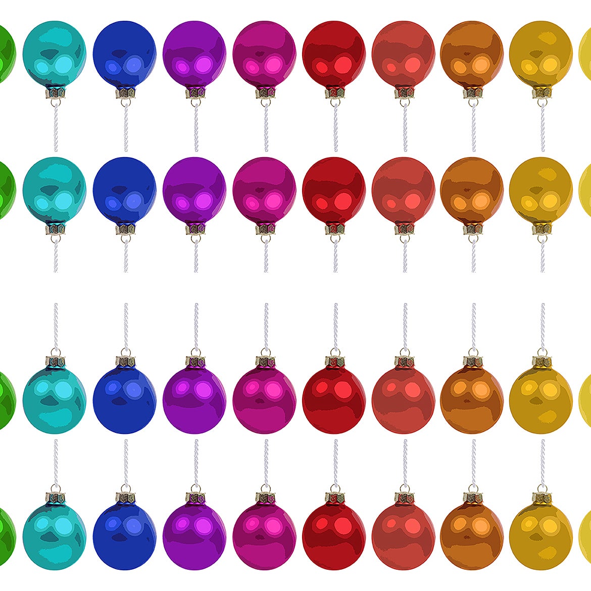 Merry Everything No Writing Pebble Round Placemat