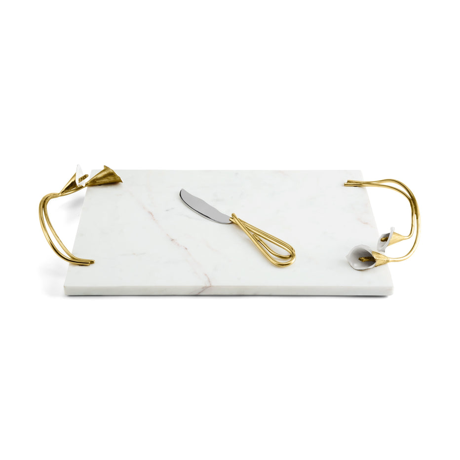Michael Aram Calla Lily Cheese Board & Knife