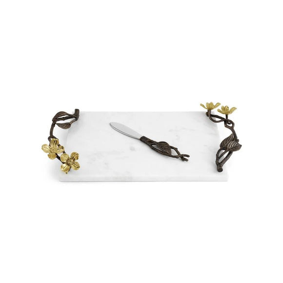 Michael Aram Dogwood Small Cheeseboard w/ Knife