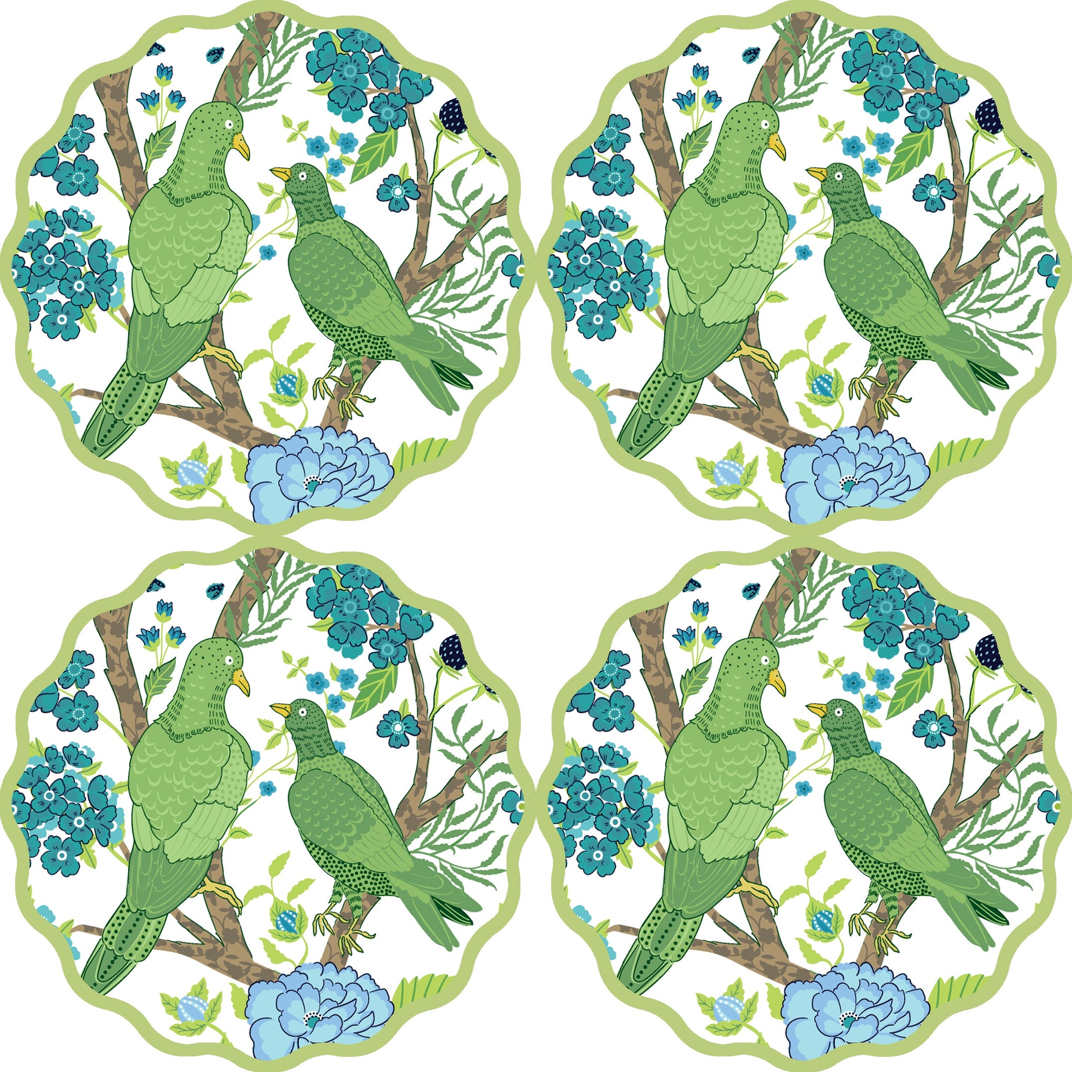 Coaster Set of 4 - Parakeet
