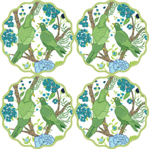 Coaster Set of 4 - Parakeet