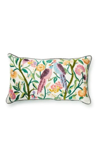 Carnivale Two Birds Lumbar Throw Pillow