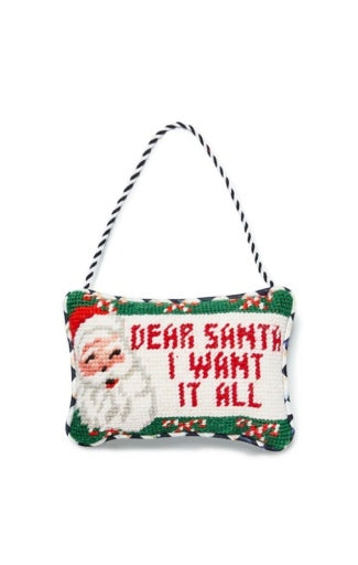 Needlepoint Santa Ornament