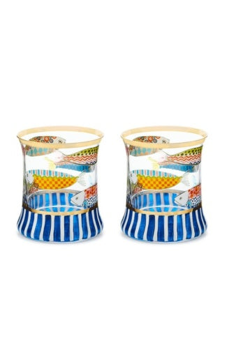 Go Fish Tumbler Glass, Set Of 2