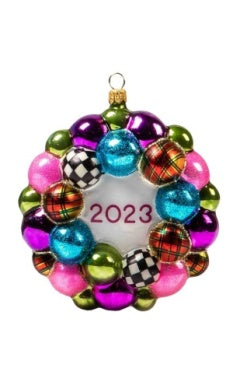 Glass Ornament - Granny Kitsch 2023 Wreath