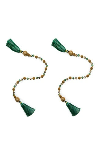 Emerald Luxe Swag Tassels, Set Of 2