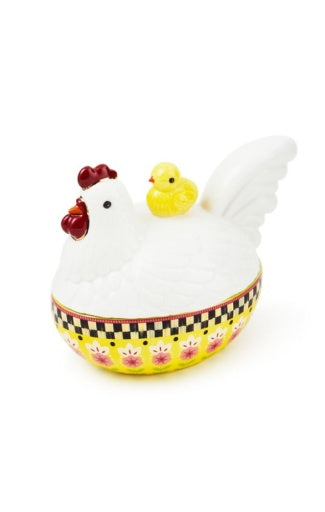 Calico Oval Lidded Chicken Dish