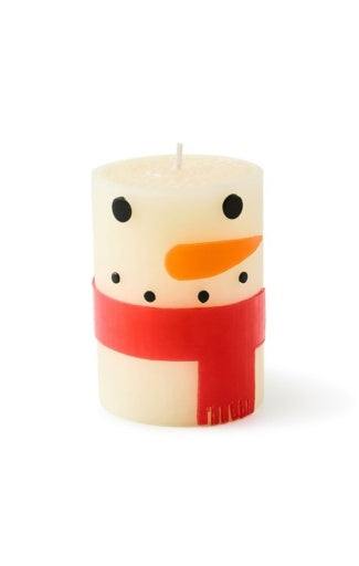 Snowman 4" Pillar Candle