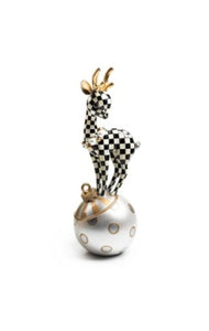 Courtly Check Deary Deer on Ornament - Gold