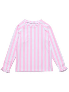 Pink Stripe LS Rash Top