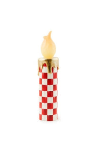 Cozy Christmas Illuminated Red Check Melting Candle