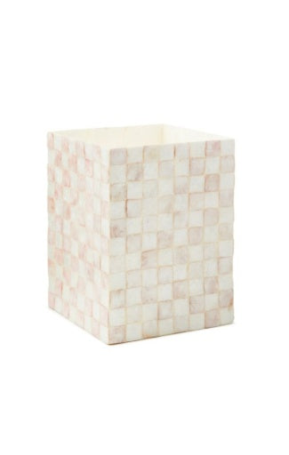 Rosy Check Capiz Waste Bin
