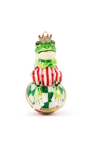 Check It Out Mr. Jingles Glass Ornament