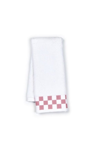 Hand Towel With Rose Check Border