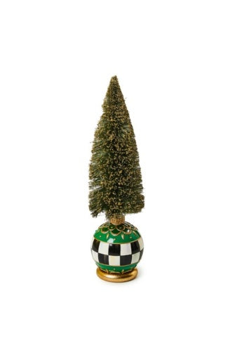 Emerald Luxe Medium Illuminated Bottle Brush Tree