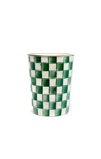 Emerald Check Waste Bin