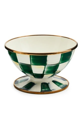 Emerald Check Ice Cream Dish