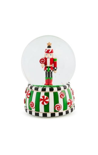 Candy Cottage Nutcracker Snow Globe