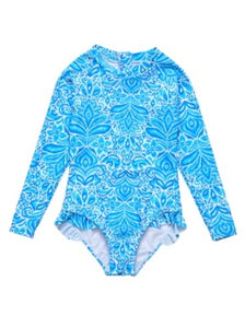 Santorini Blue LS Surf Suit