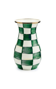 Emerald Check Tall Vase