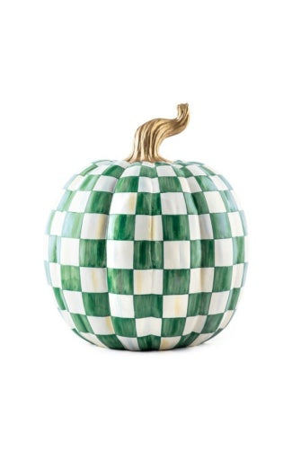 Emerald Check Large Pumpkin