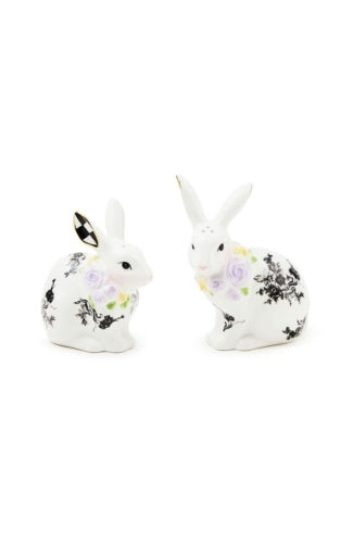 Butterfly Toile Bunny Salt & Pepper Set