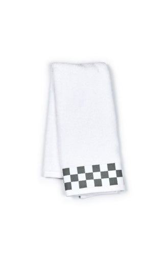 Hand Towel With Grey Check Border