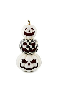 Courtly Check Stacked Illuminated Pumpkins
