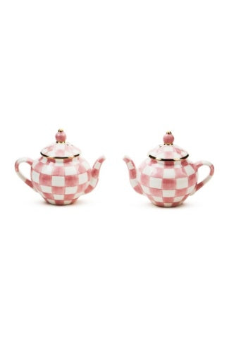 Rosy Check Teapot Salt & Pepper Set