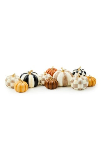 Autumnology Check & Stripe Pumpkin Cluster