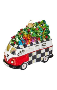 2024 Retro Van Glass Ornament