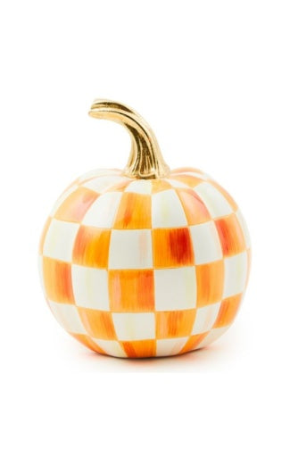 Orange Check Mini Pumpkin