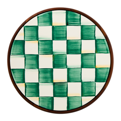 Mackenzie Childs Emerald Check Large Trivet
